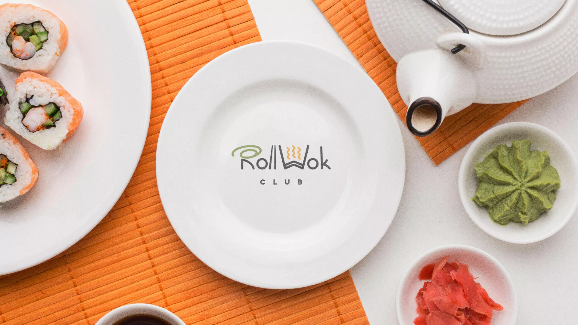 Разработка логотипа и фирменного стиля суши-бара «Roll Wok Club» в Йошкар-Оле